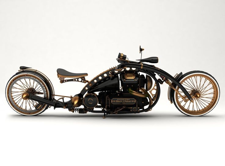 The Steampunk Custom Chopper Motorcycle
