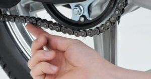 Adjusting the chain tension on a Custom Chopper Motorcycle